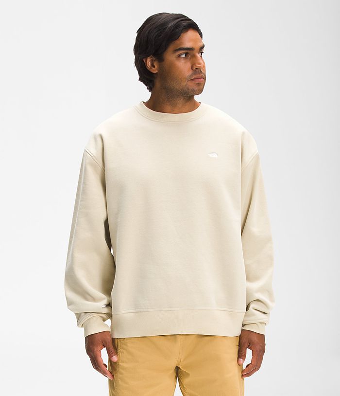 The North Face Sweatshirt City Standard Crew Beige - Mens - Thailand GDMLW-9802